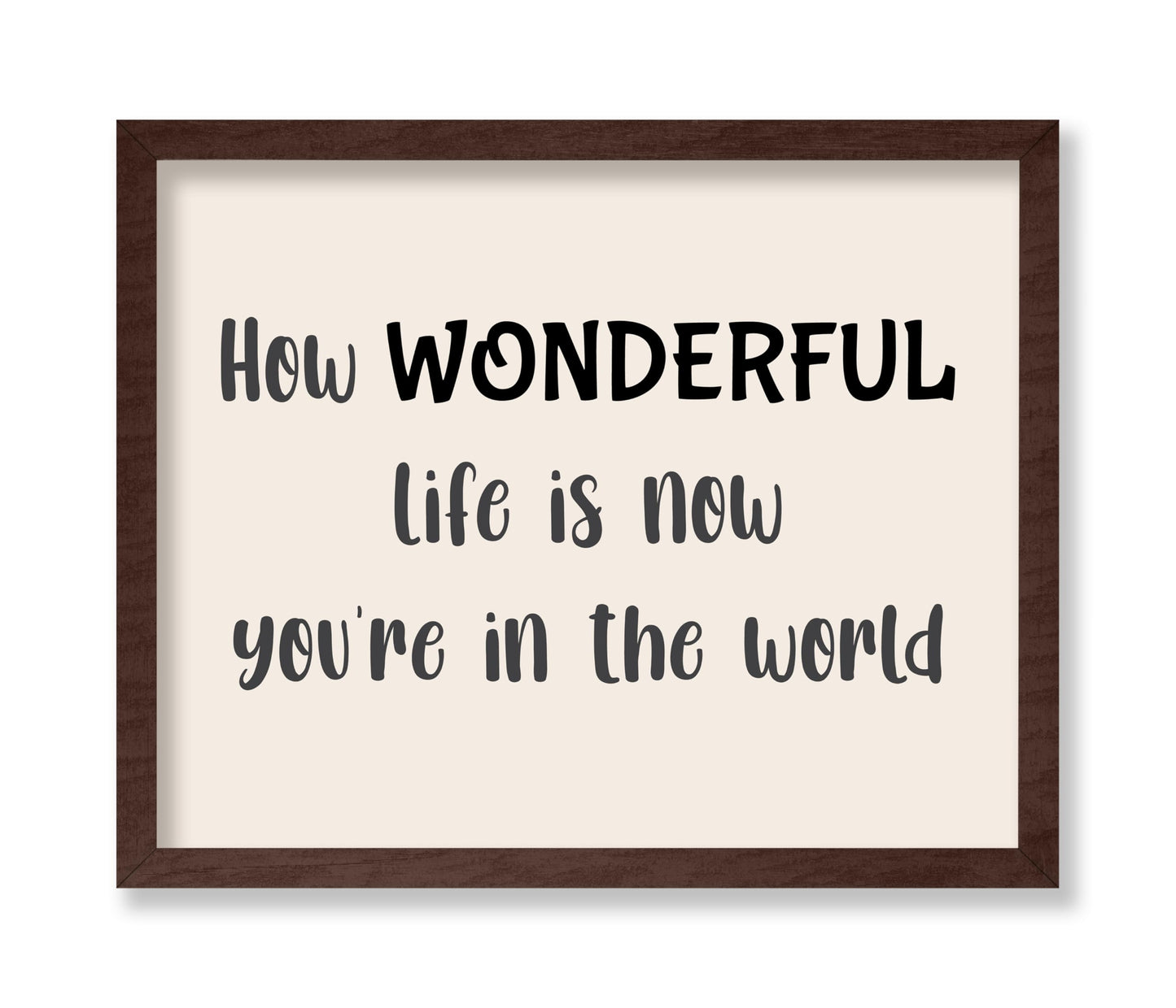 How Wonderful Life Is