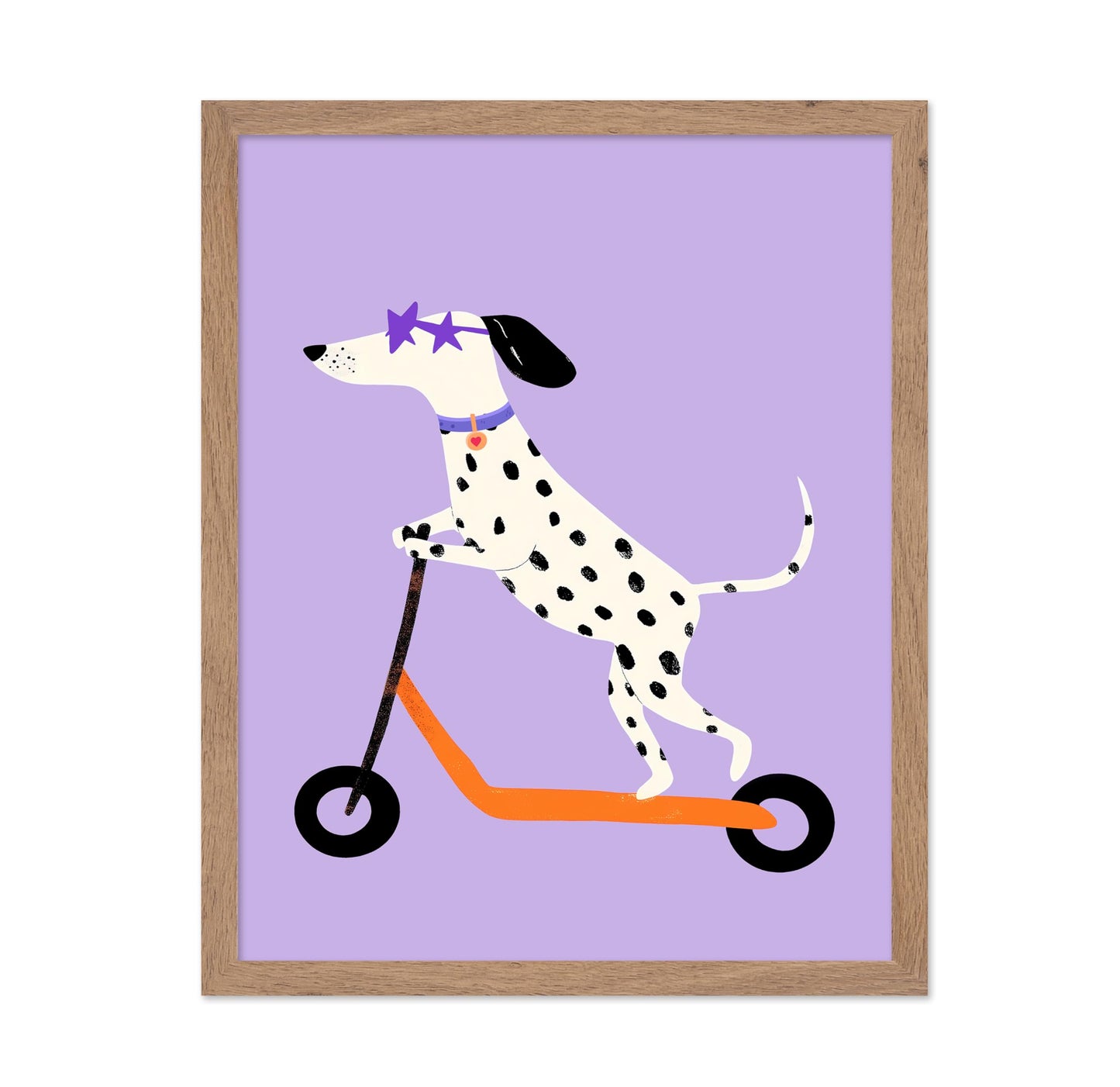 Dalmatian on Scooter