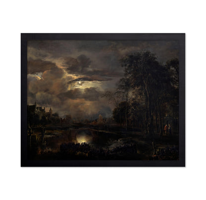 Moonlit Landscape with Bridge
