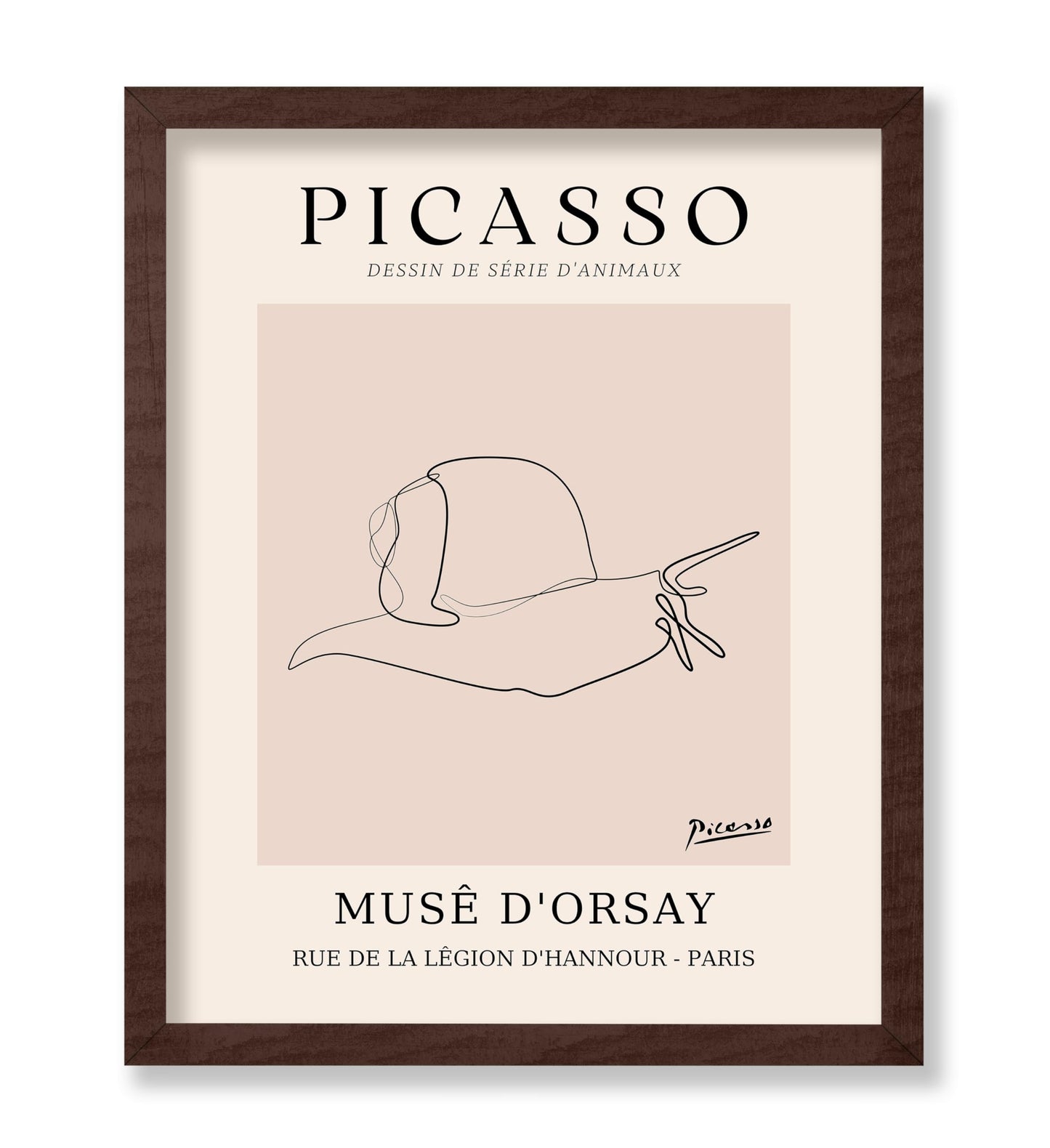 Picasso - One Line Snail Drawing