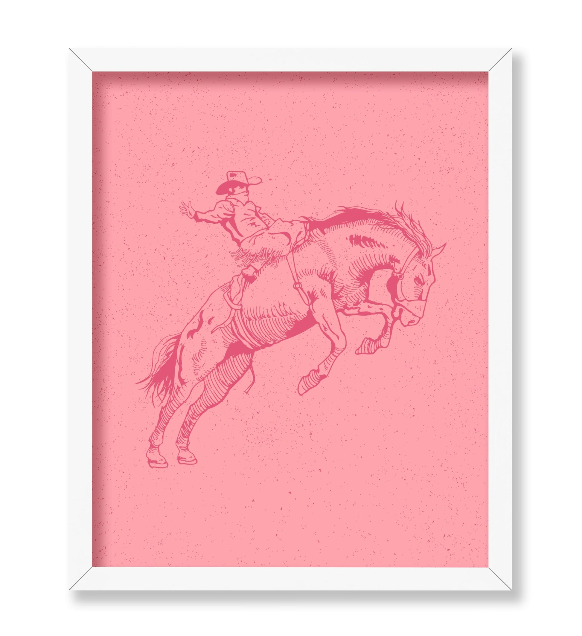 Pink Cowboy Bucking Bronco