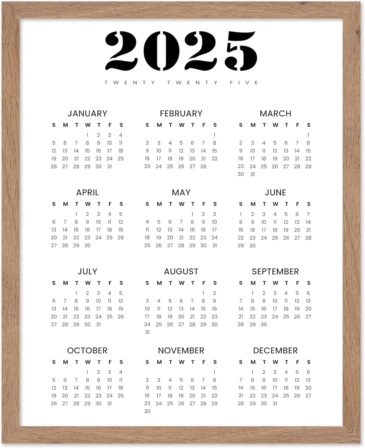 Year 2025 Calendar No1
