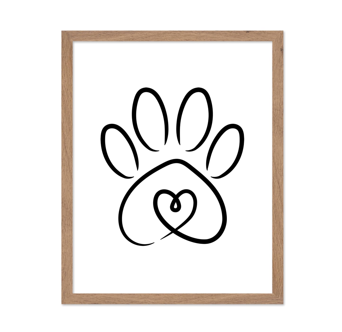 Dog Paw Line Art