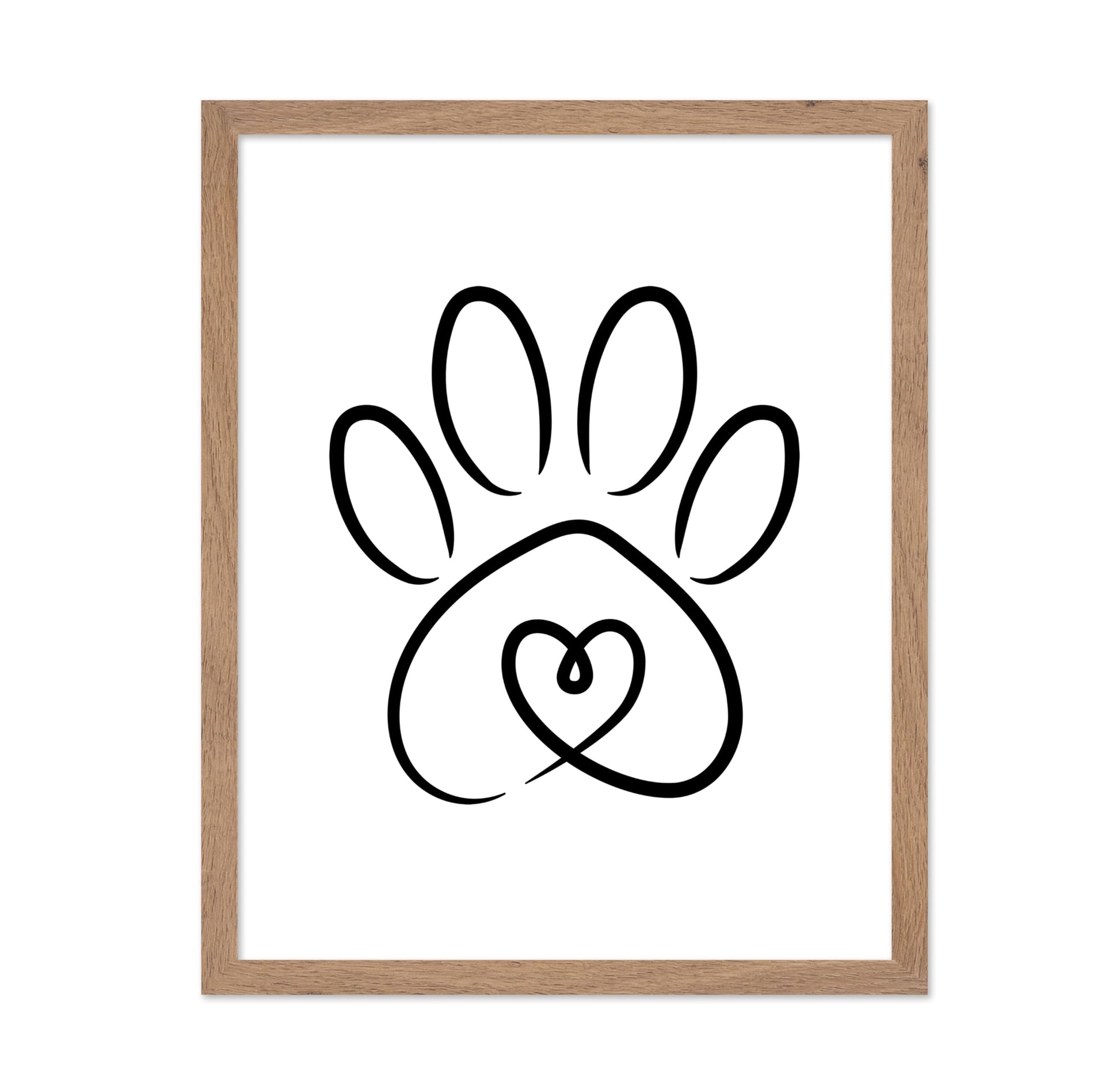 Dog Paw Line Art
