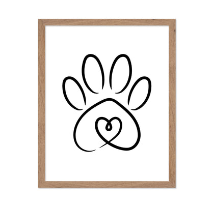 Dog Paw Line Art