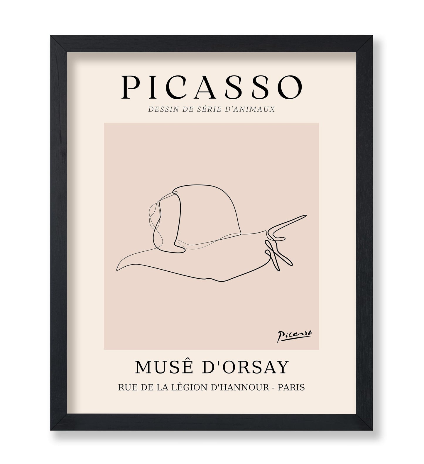 Picasso - One Line Snail Drawing