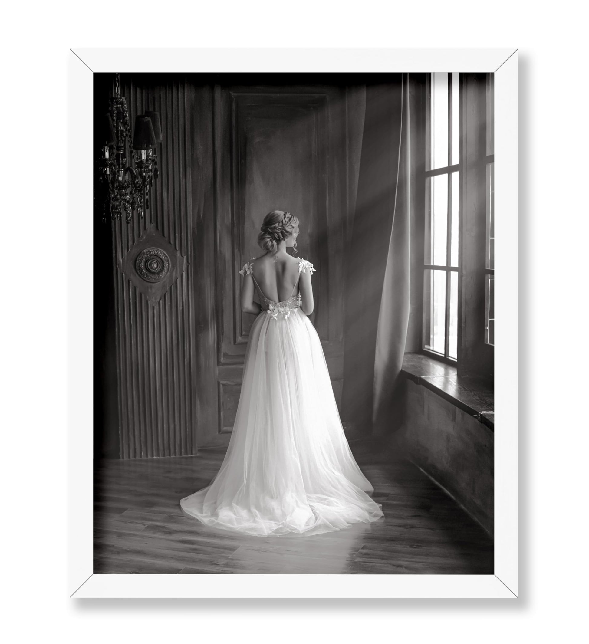 Lady in Long White Dress