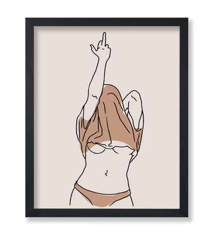 Woman Middle Finger No4