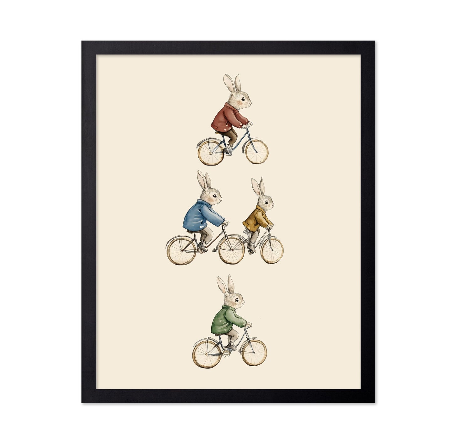 Rabbits on Bicycle