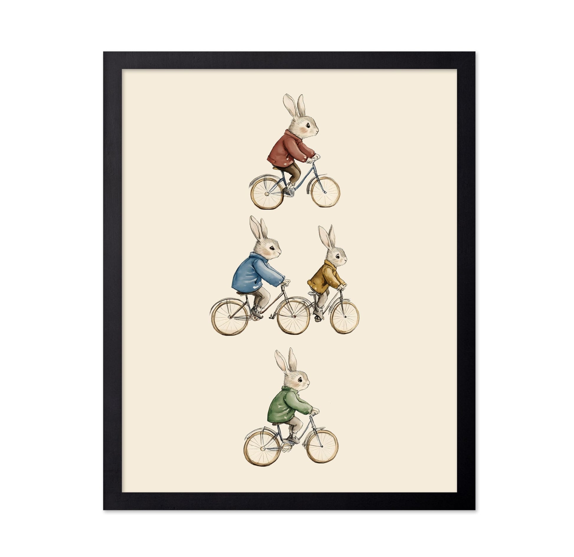 Rabbits on Bicycle