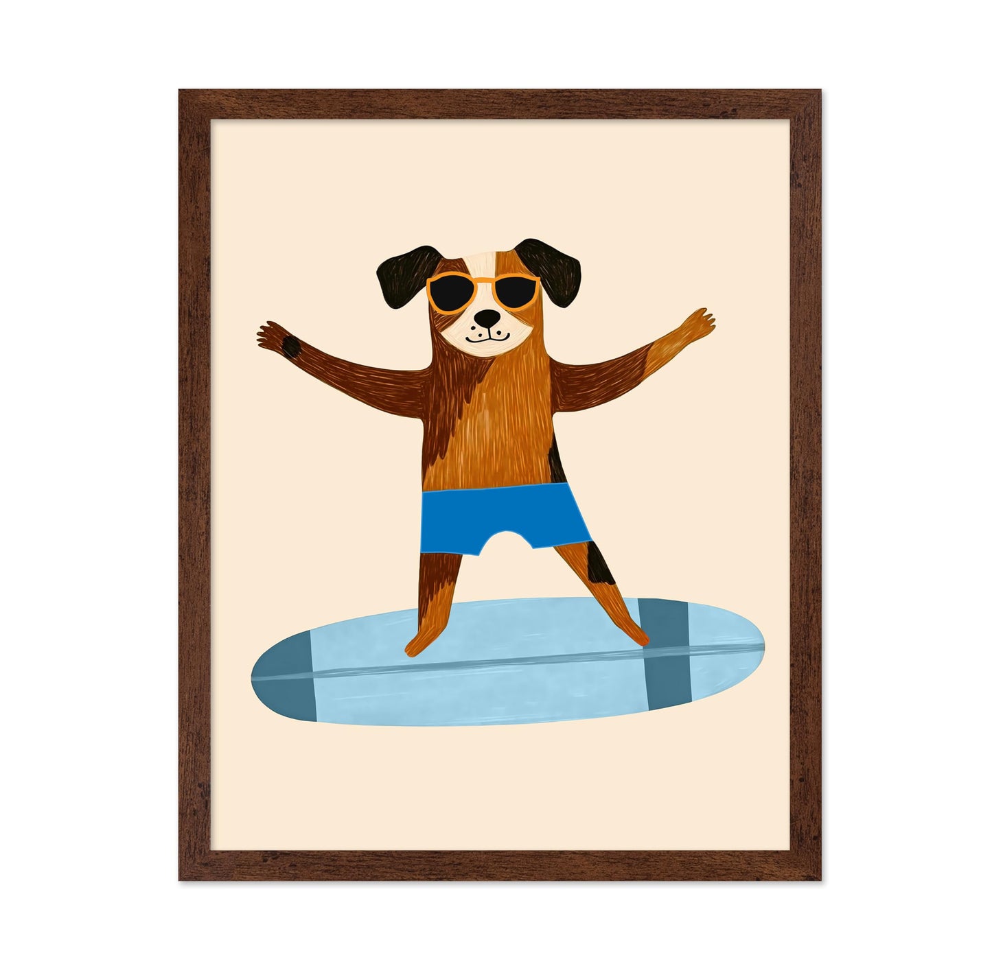 Dog on Surfboard