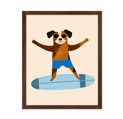 Dog on Surfboard
