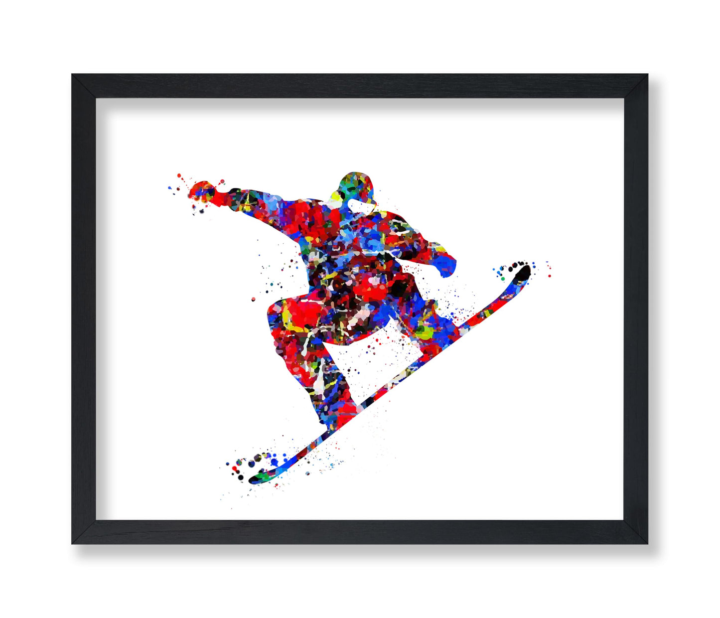 Watercolor Snowboarding