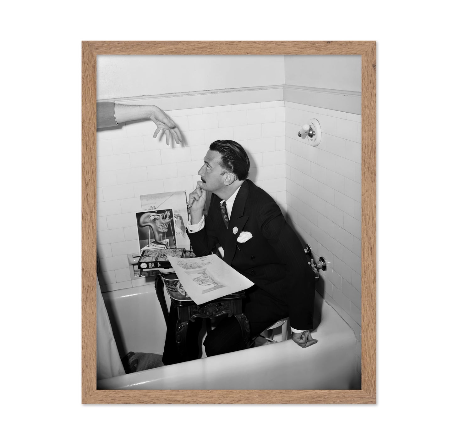 Salvador Dali Seated in a Bathtub
