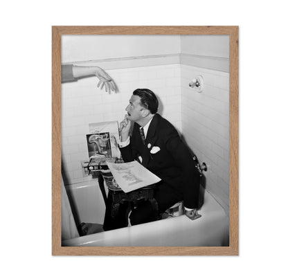 Salvador Dali Seated in a Bathtub