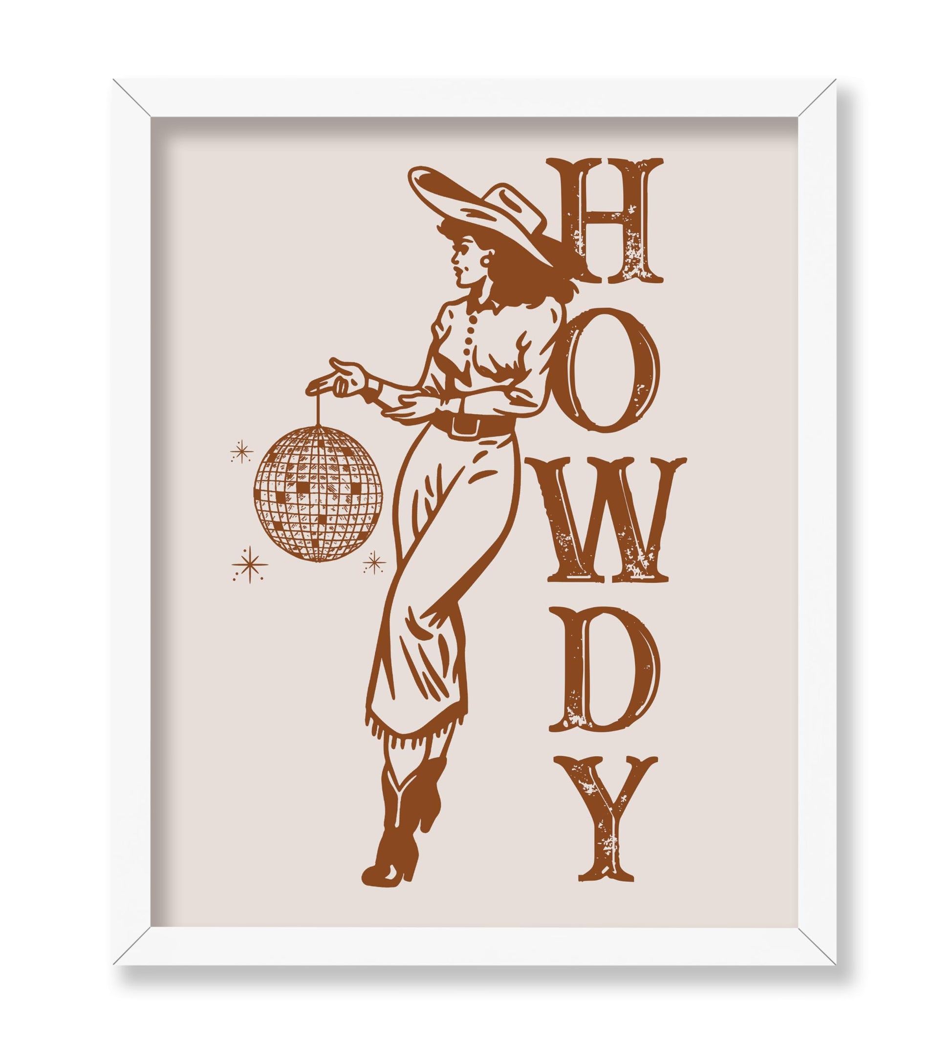 Brown Cowgirl Howdy