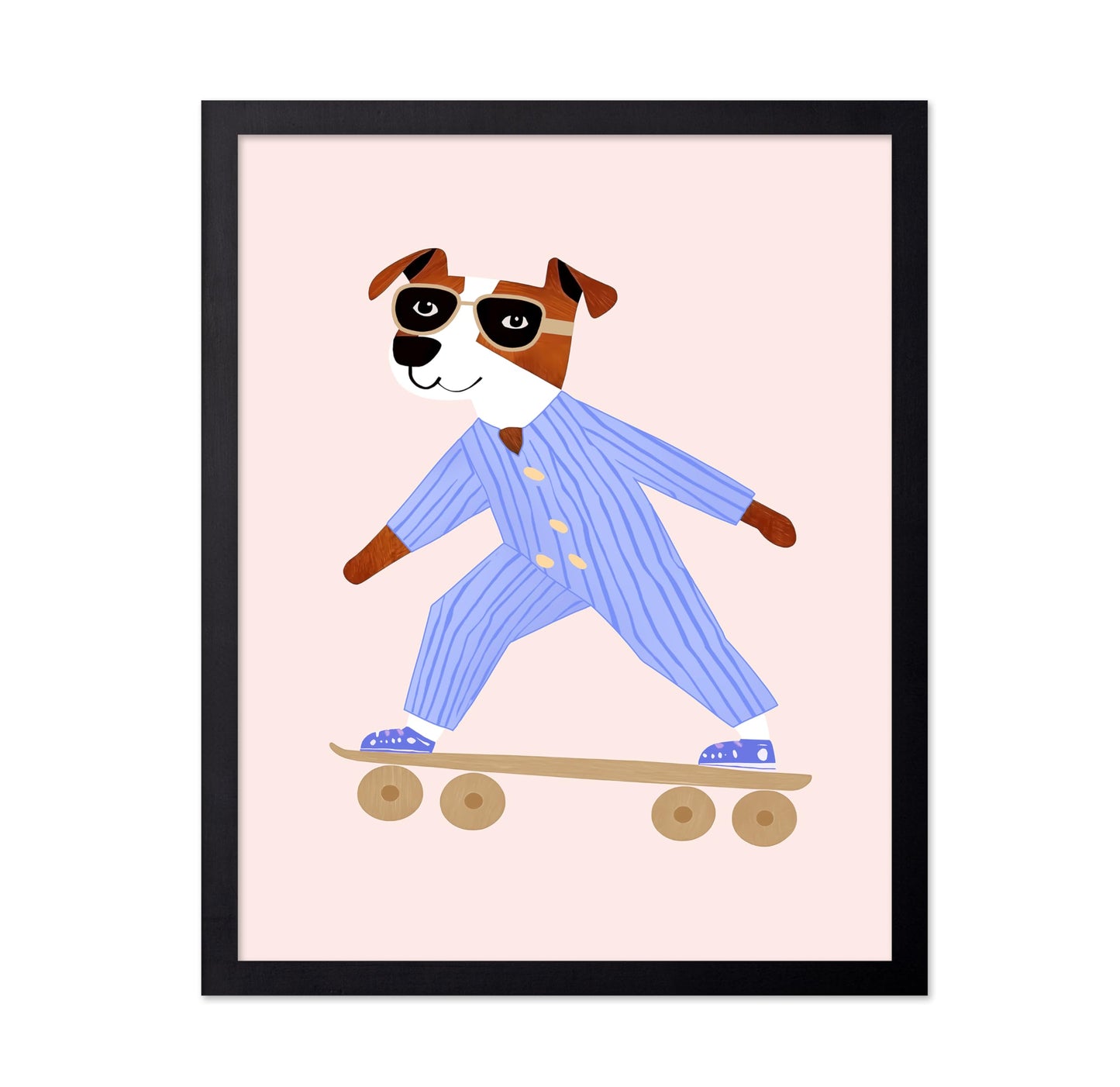 Dog on Skateboard