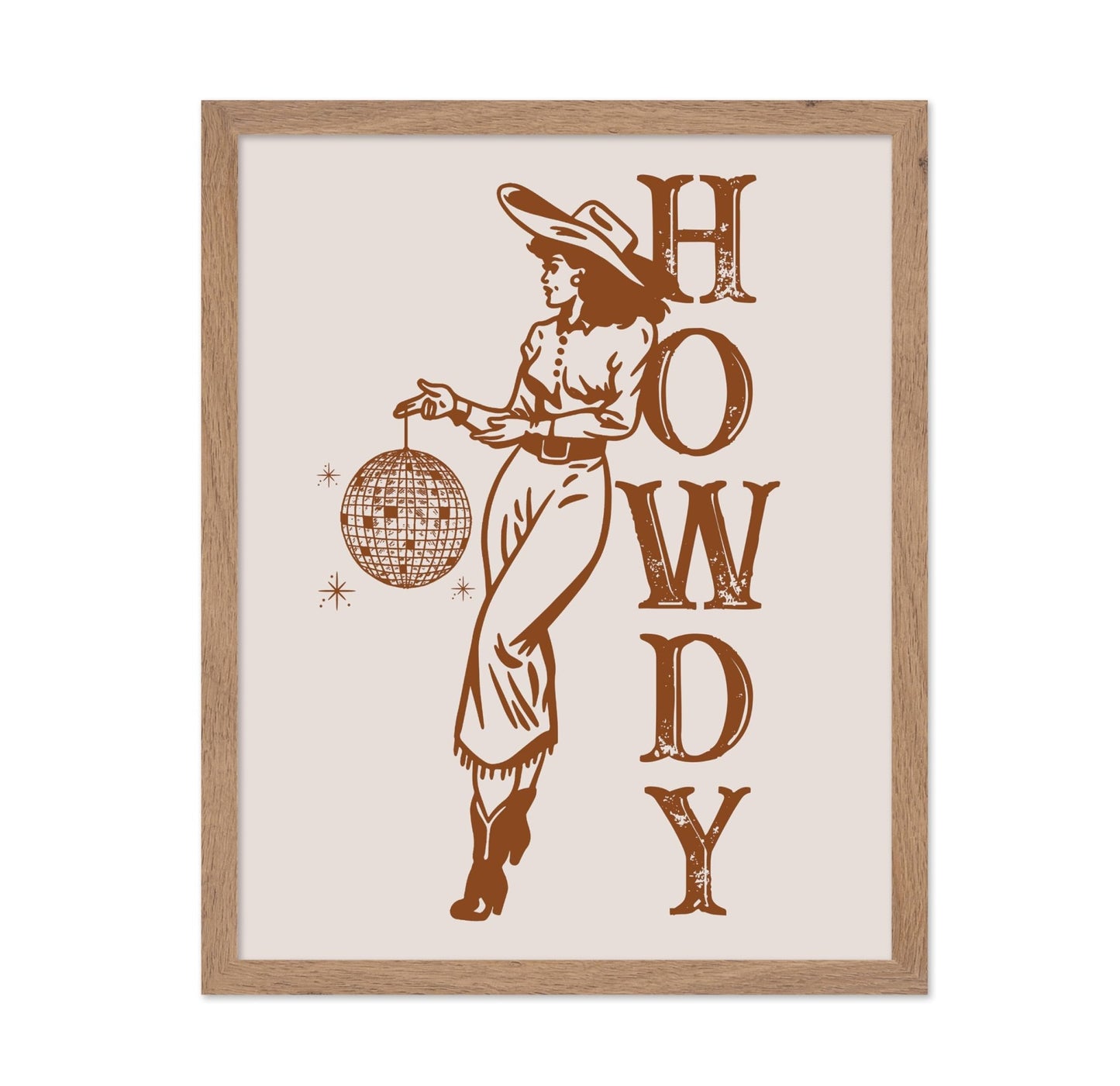 Brown Cowgirl Howdy