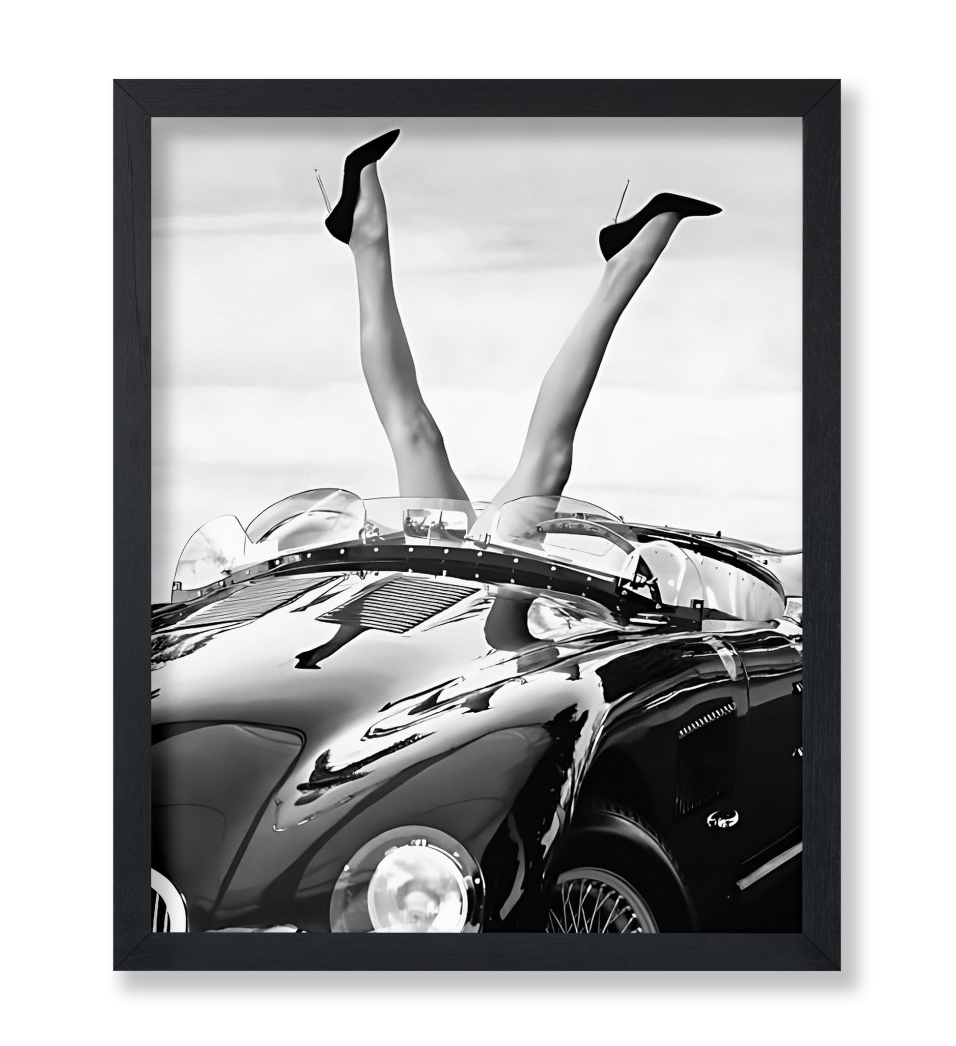 Legs Hanging Out of Car