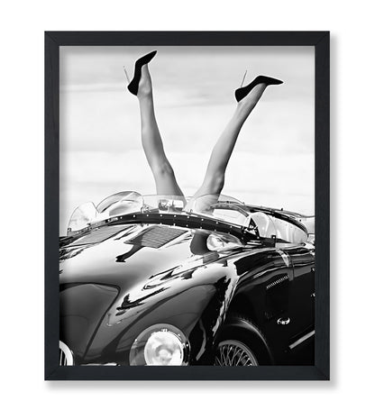Legs Hanging Out of Car
