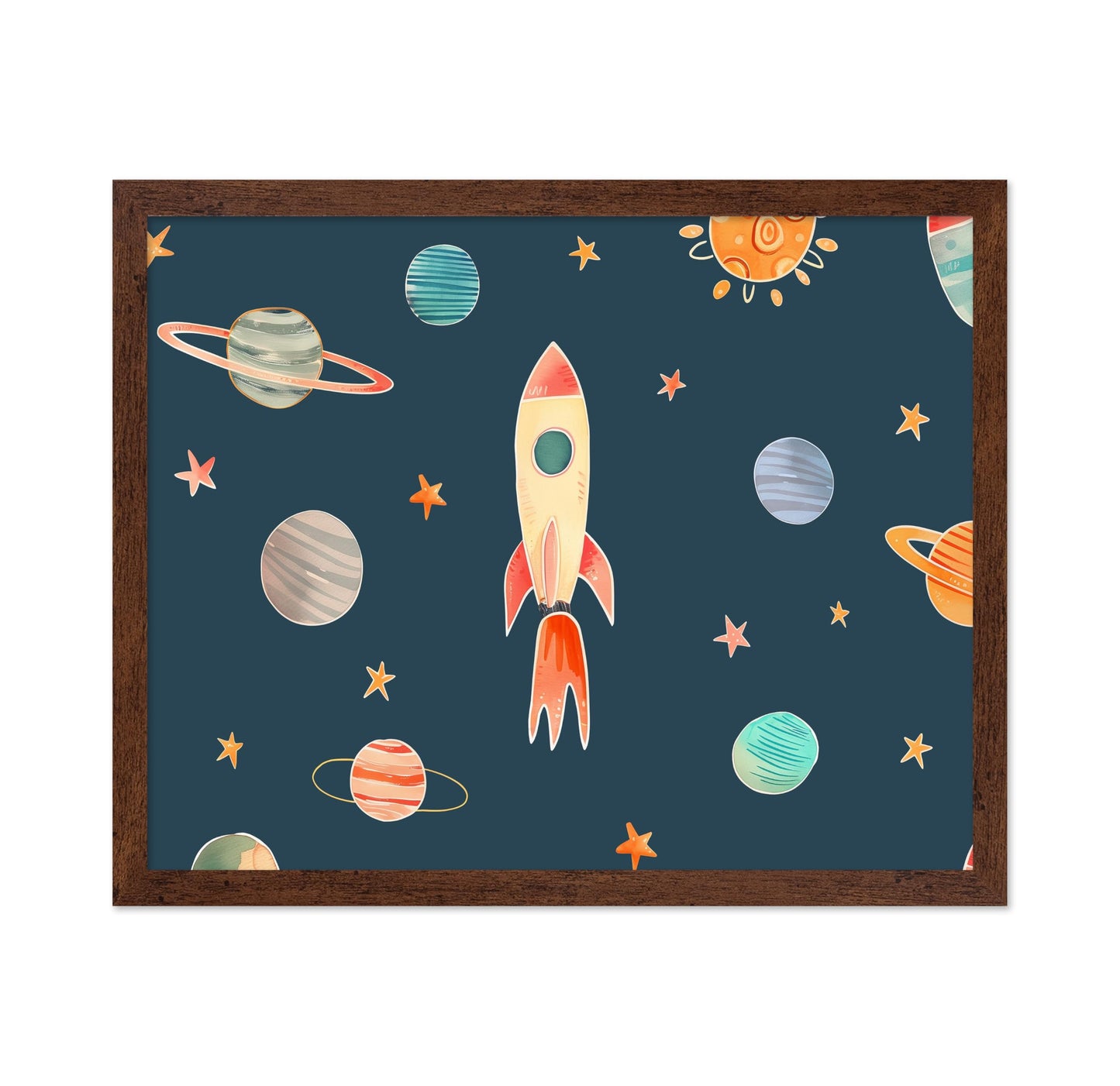 Whimsical Space Rocket No1