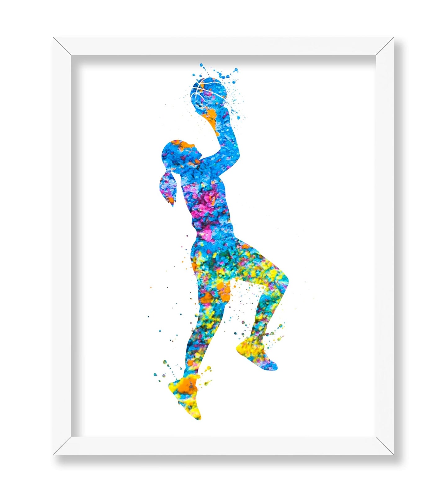 Watercolor Girl's Basketball