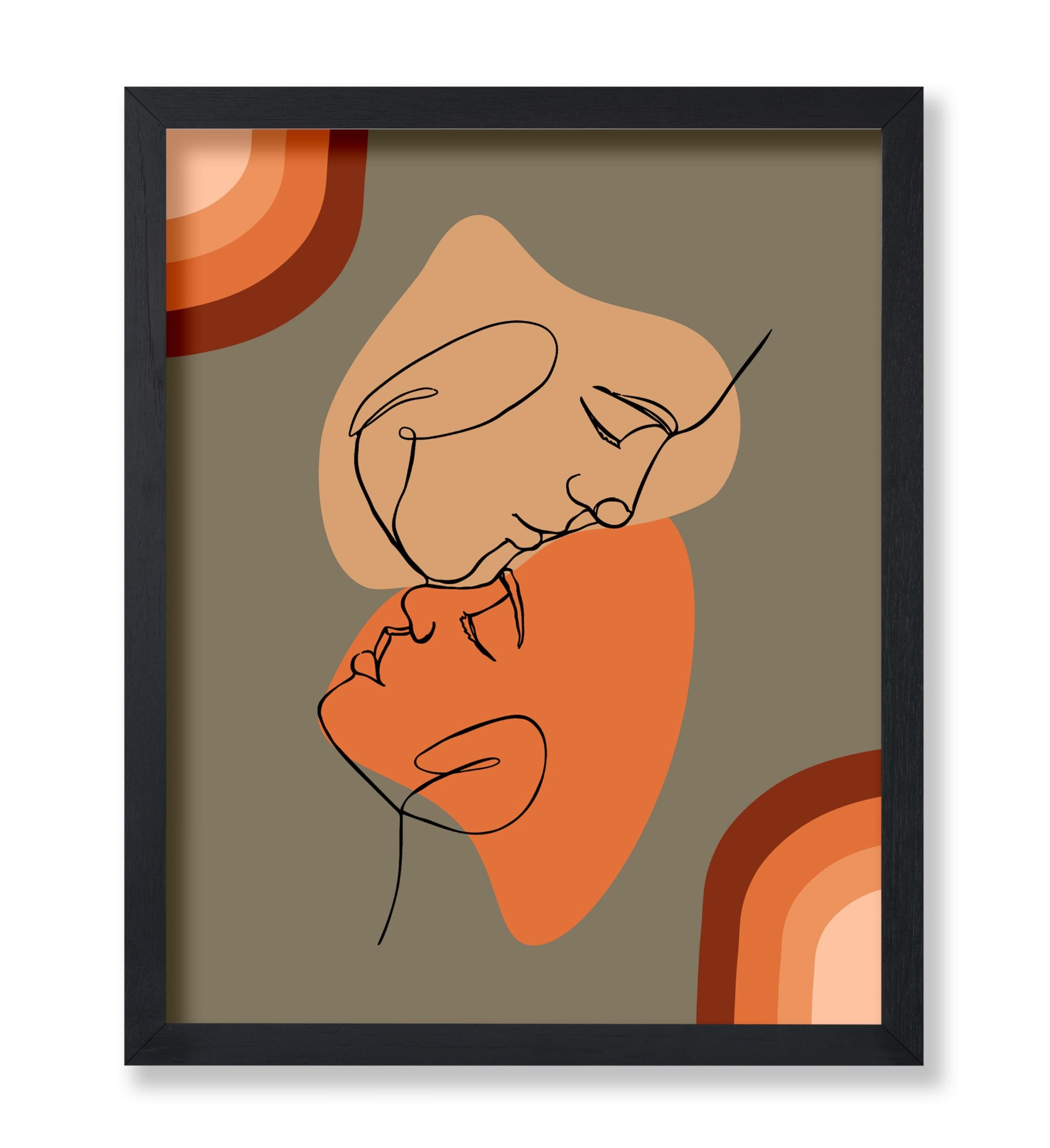 Boho Couple Line Drawing