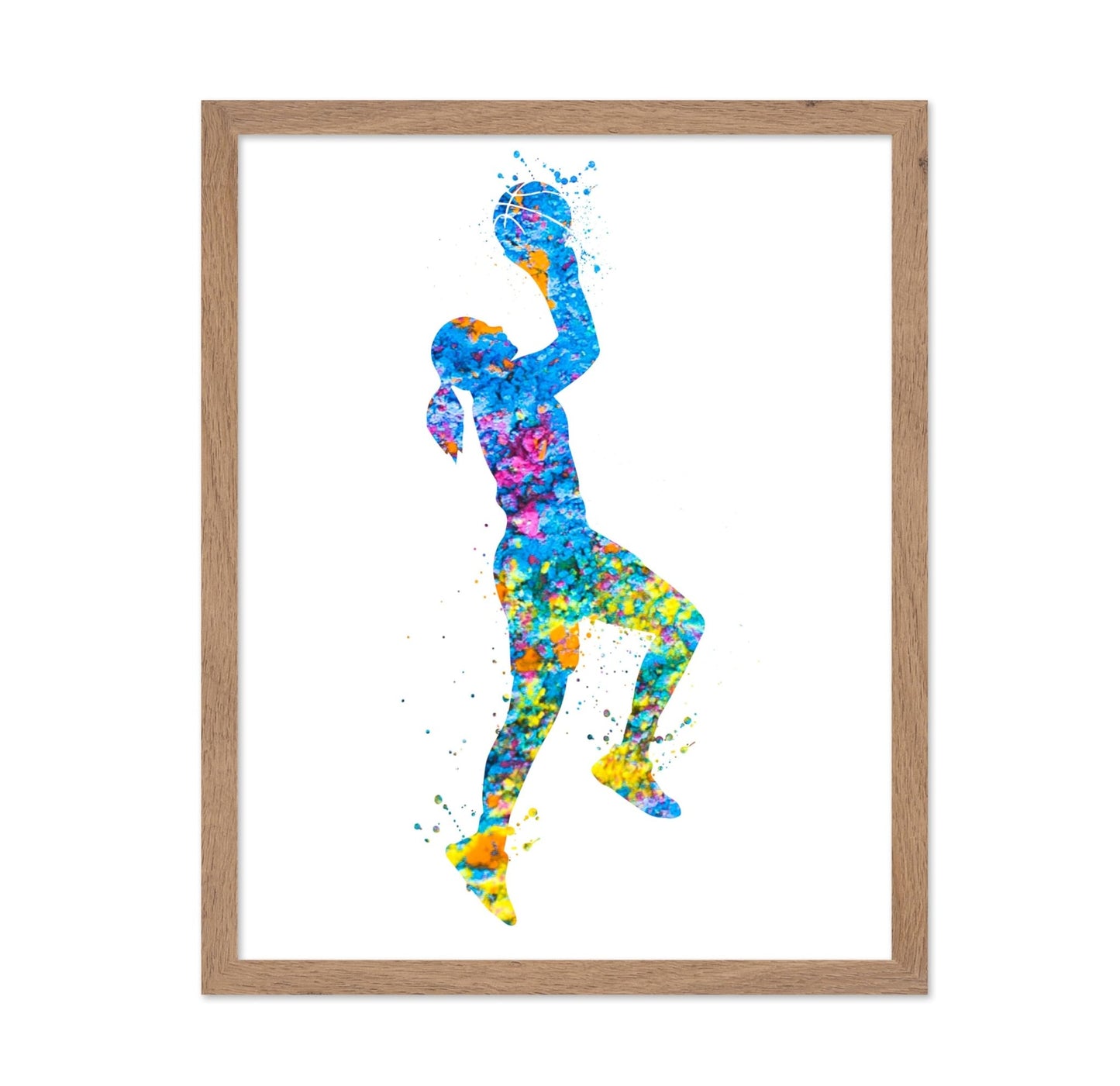 Watercolor Girl's Basketball