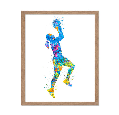 Watercolor Girl's Basketball
