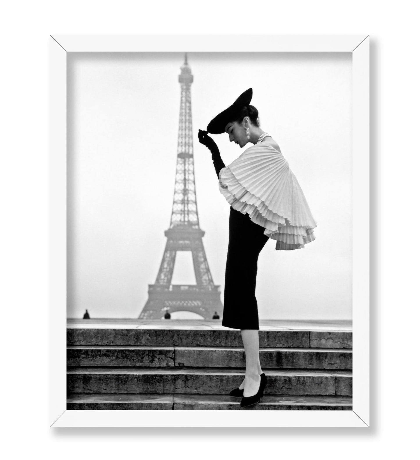 Elegant Woman & Eiffel Tower