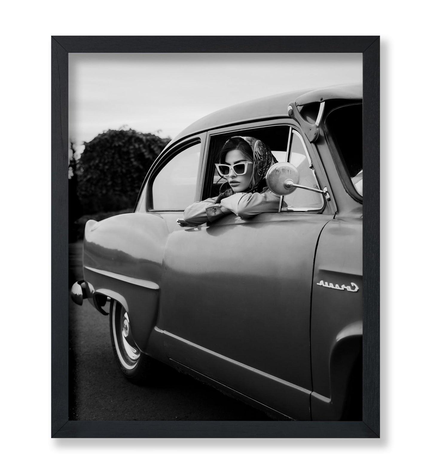 Woman in Classic Car