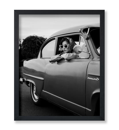 Woman in Classic Car