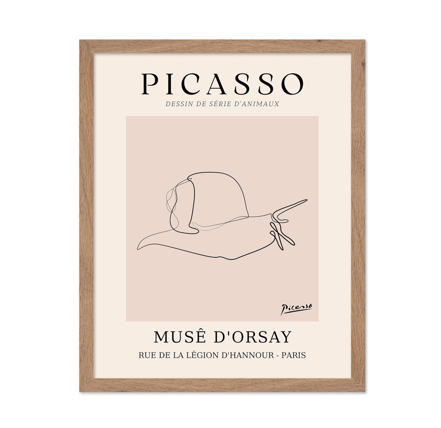 Picasso - One Line Snail Drawing