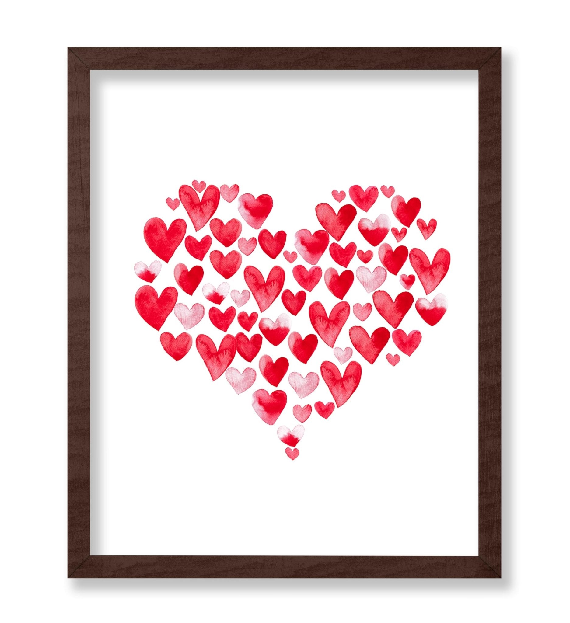 Watercolor Hearts No1