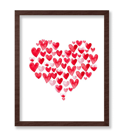 Watercolor Hearts No1