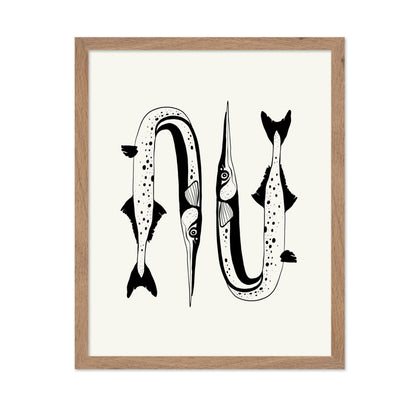 Abstract Needlefish