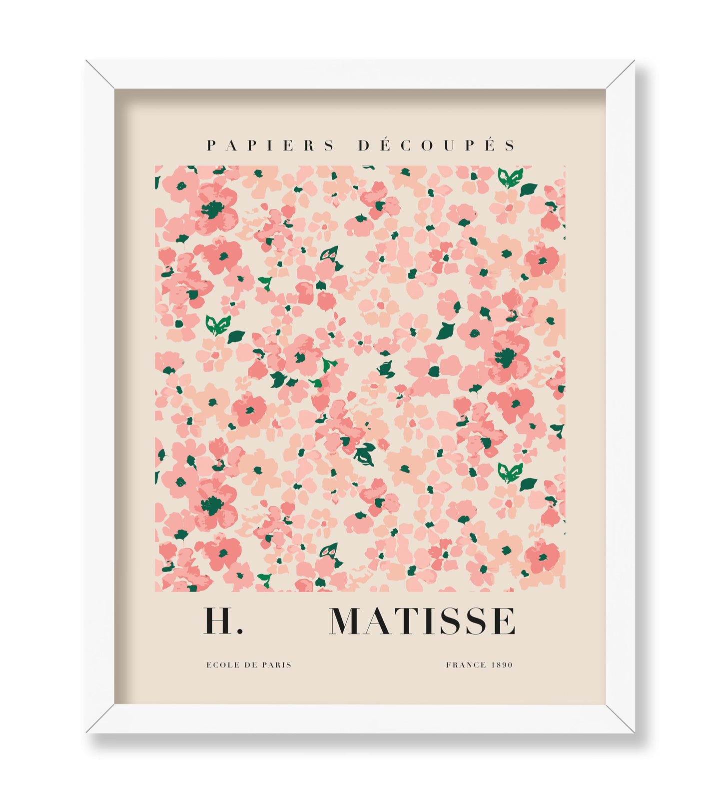 Henri Matisse Style Pink Flowers Poster