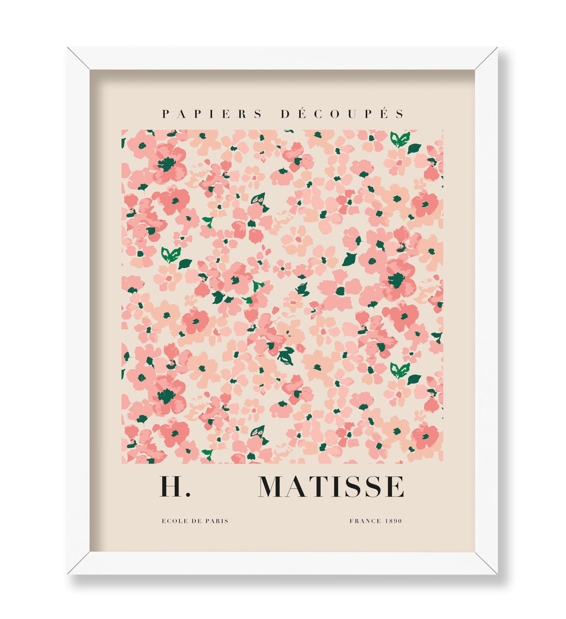 Henri Matisse Style Pink Flowers Poster