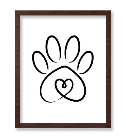 Dog Paw Line Art