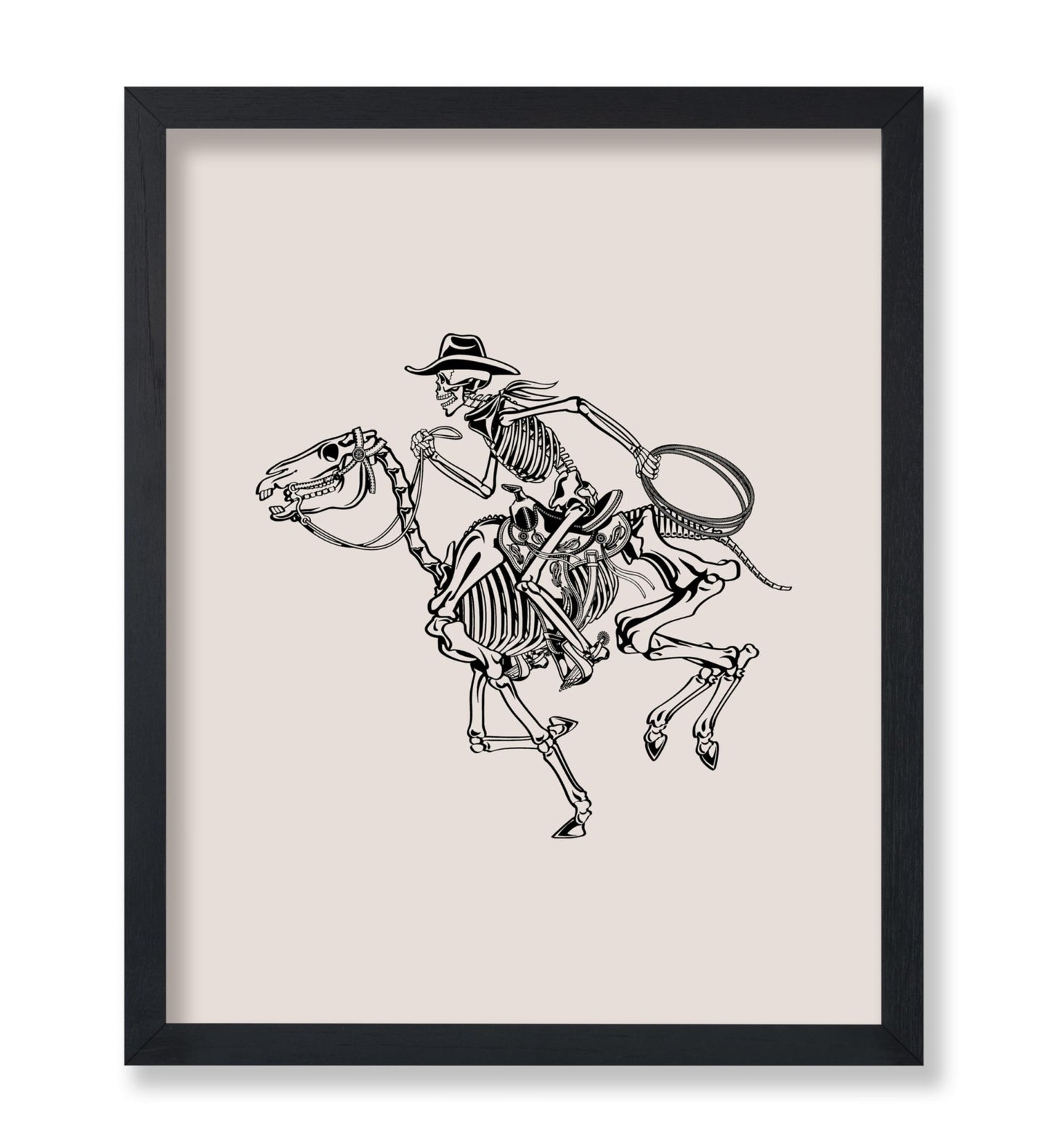 Beige Skeleton Cowboy