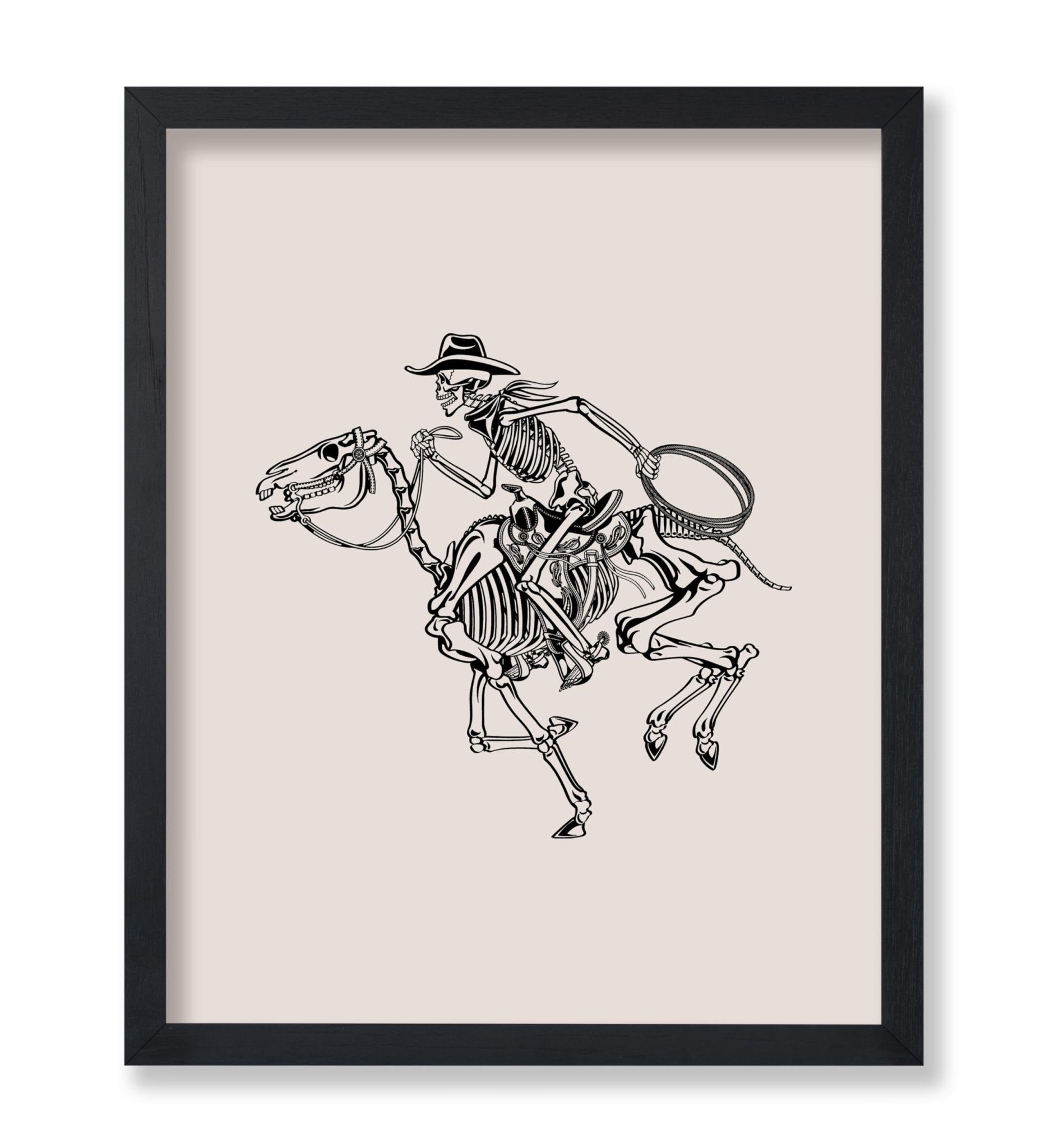 Beige Skeleton Cowboy
