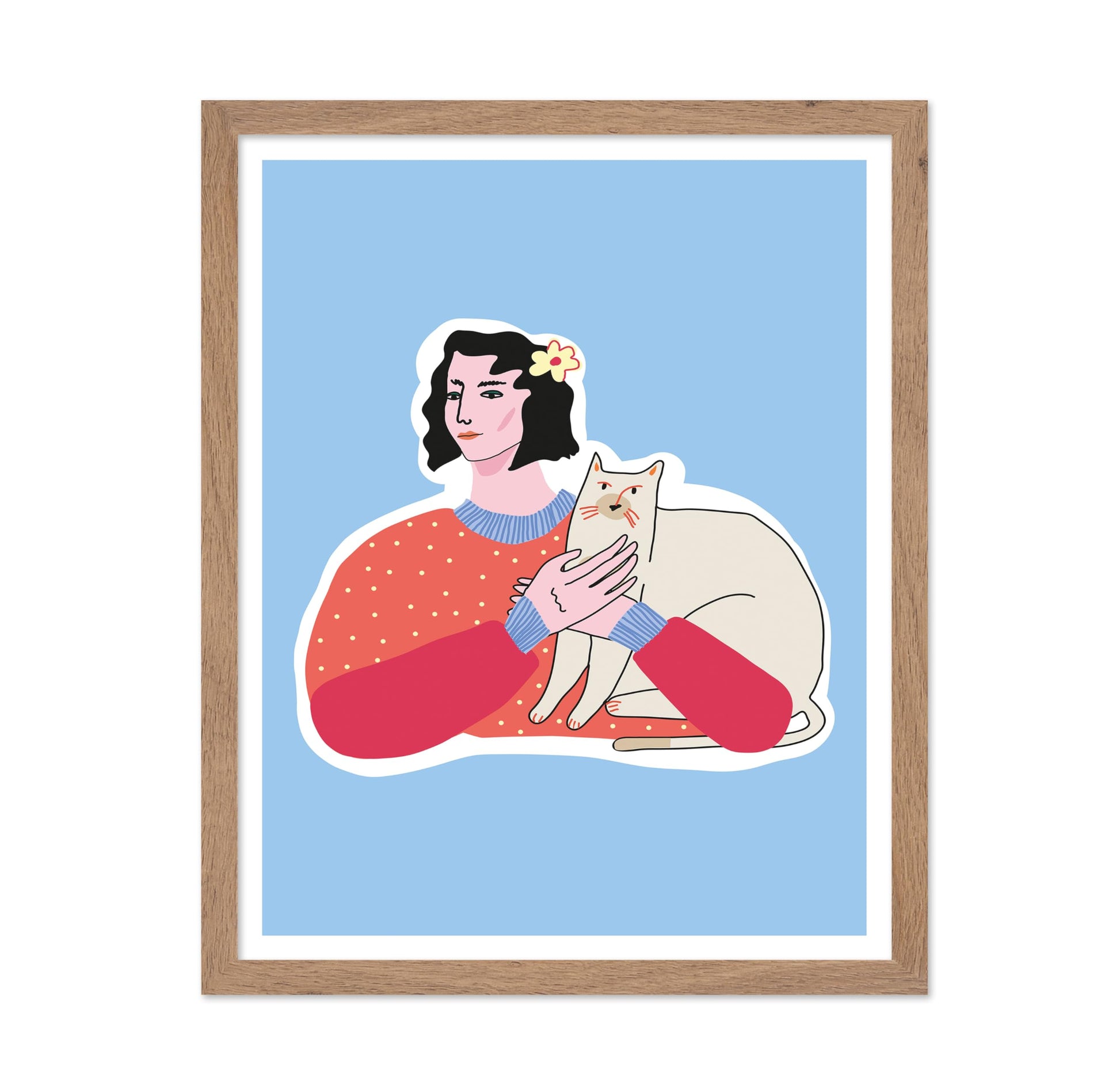 Woman with Cat No1