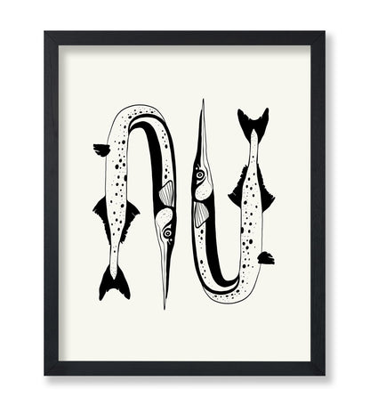 Abstract Needlefish