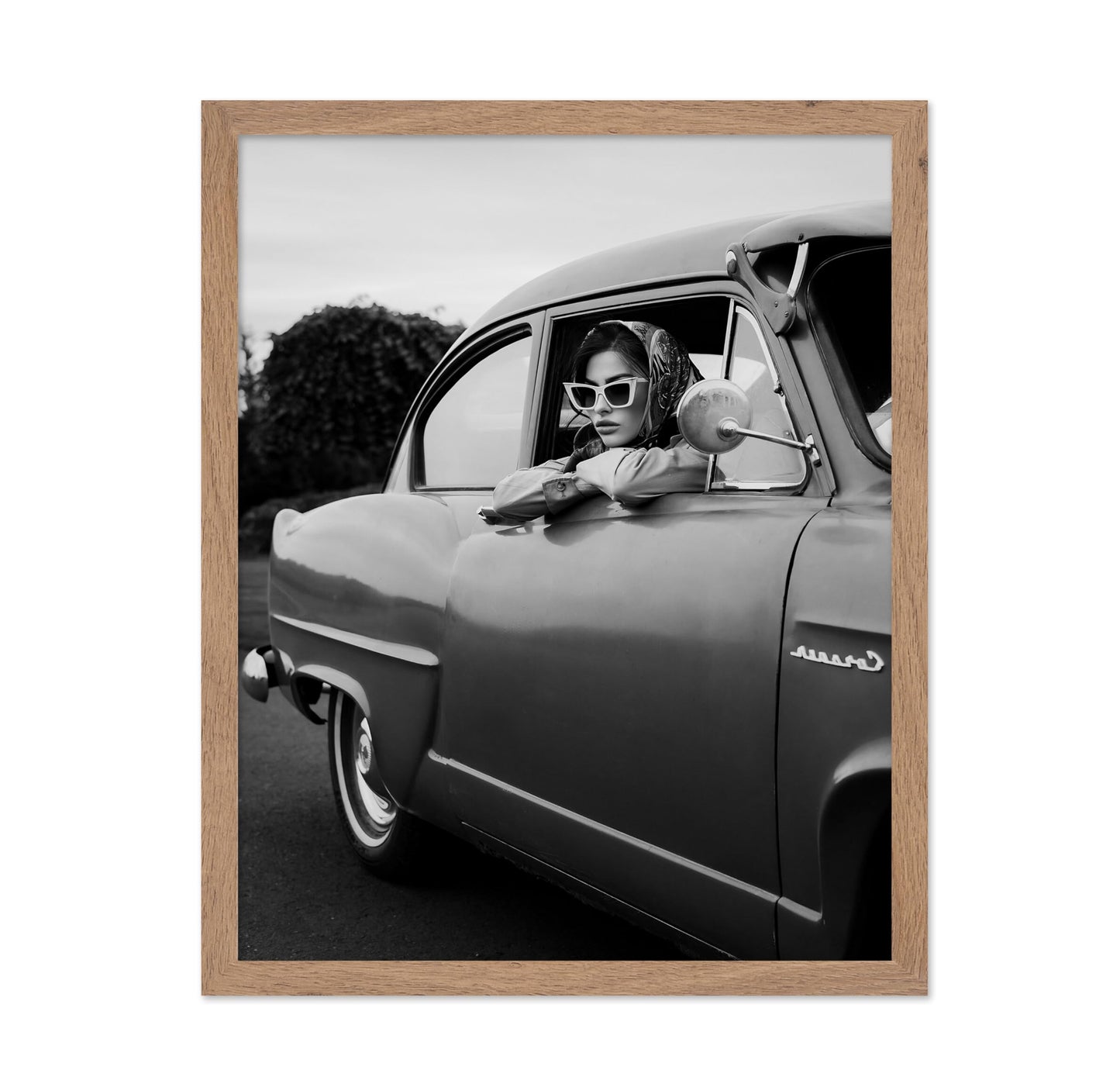 Woman in Classic Car