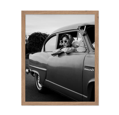 Woman in Classic Car