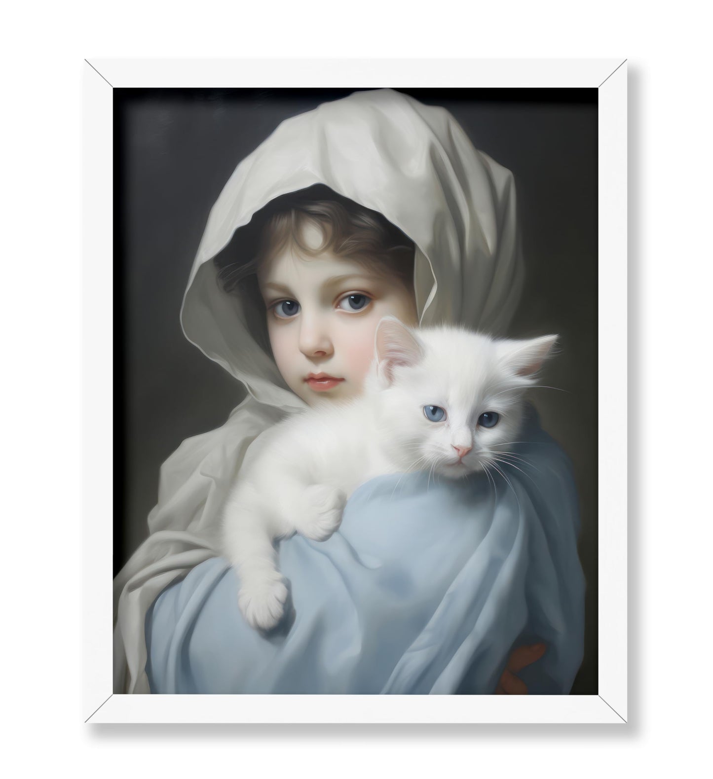 Little Girl with a Cat