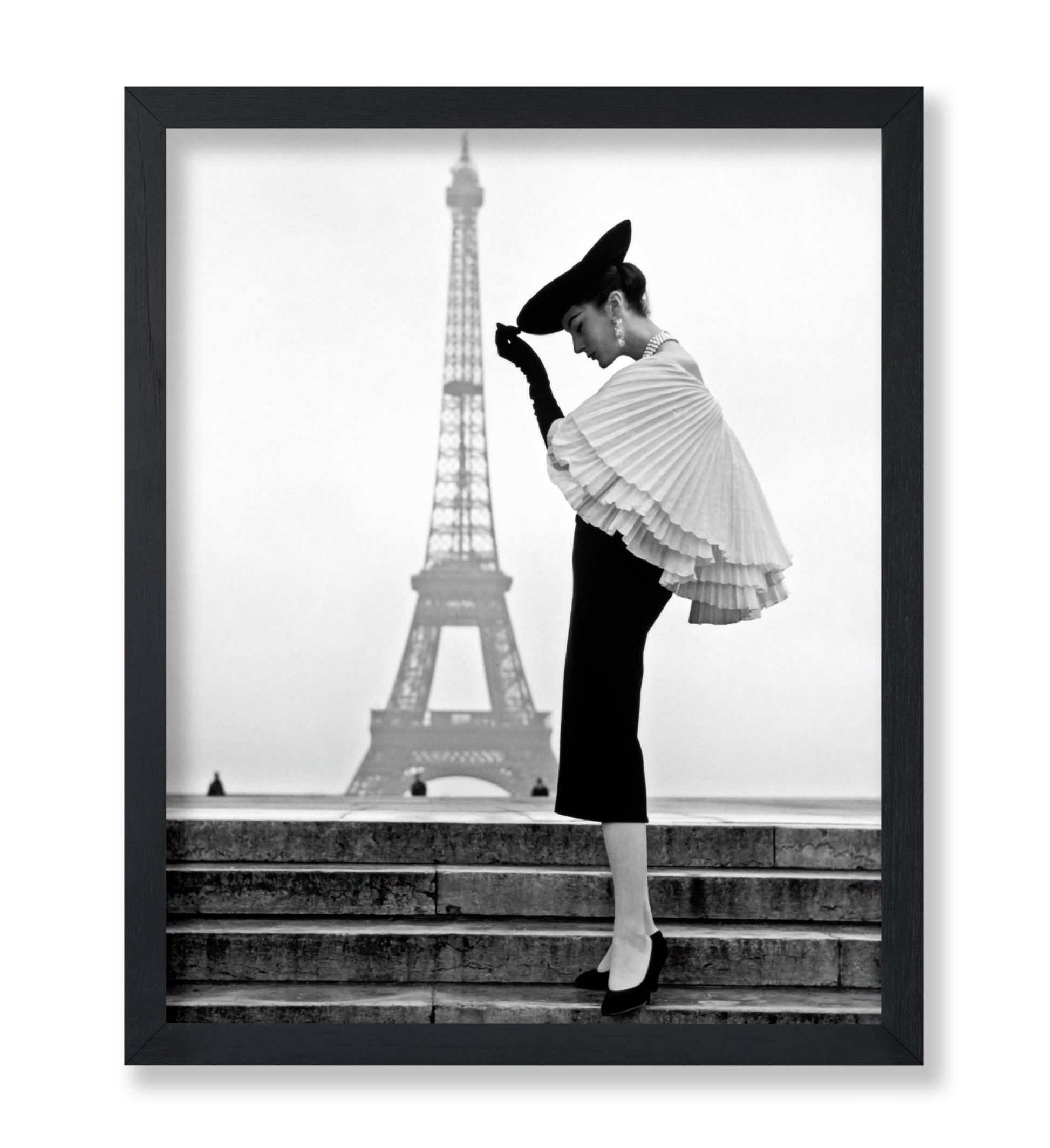 Elegant Woman & Eiffel Tower