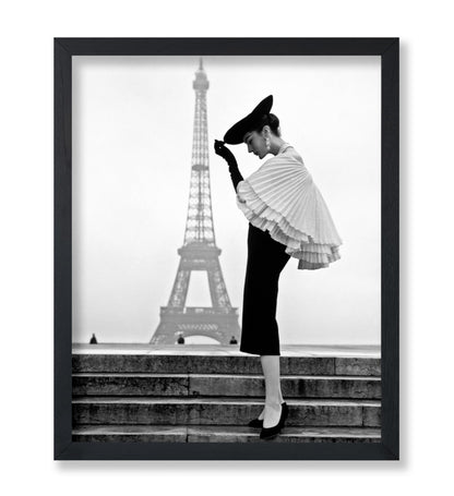 Elegant Woman & Eiffel Tower