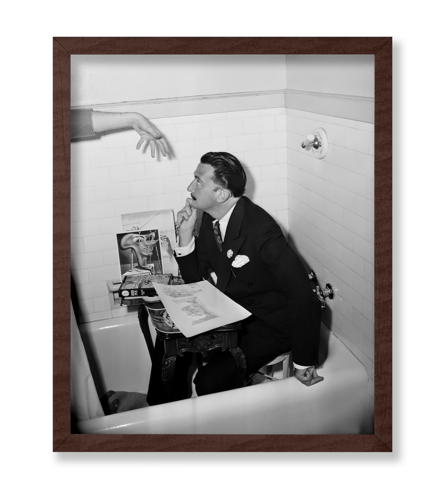 Salvador Dali Seated in a Bathtub