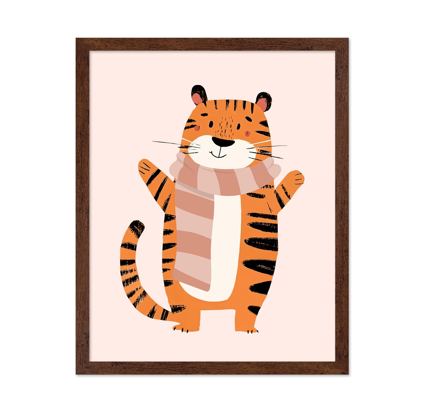 Cute Tiger With Scarf